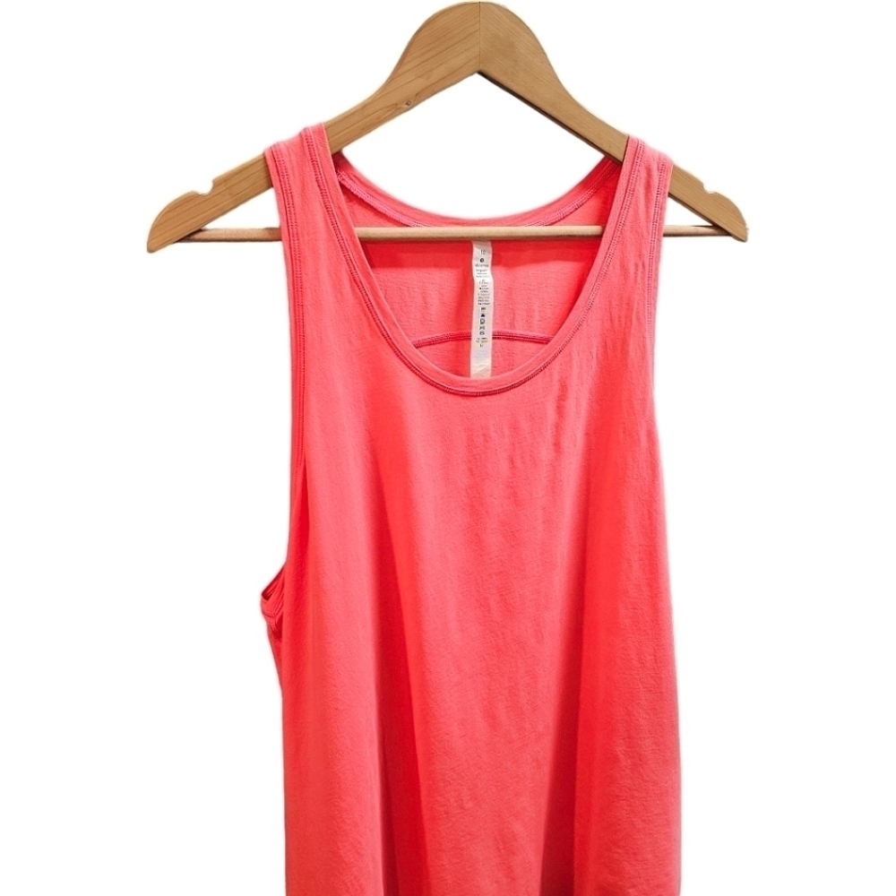 Lululemon Athletica To The Point Side Tie Tank Top In Glossy Pink 10 Pima Cotton - Picture 6 of 10